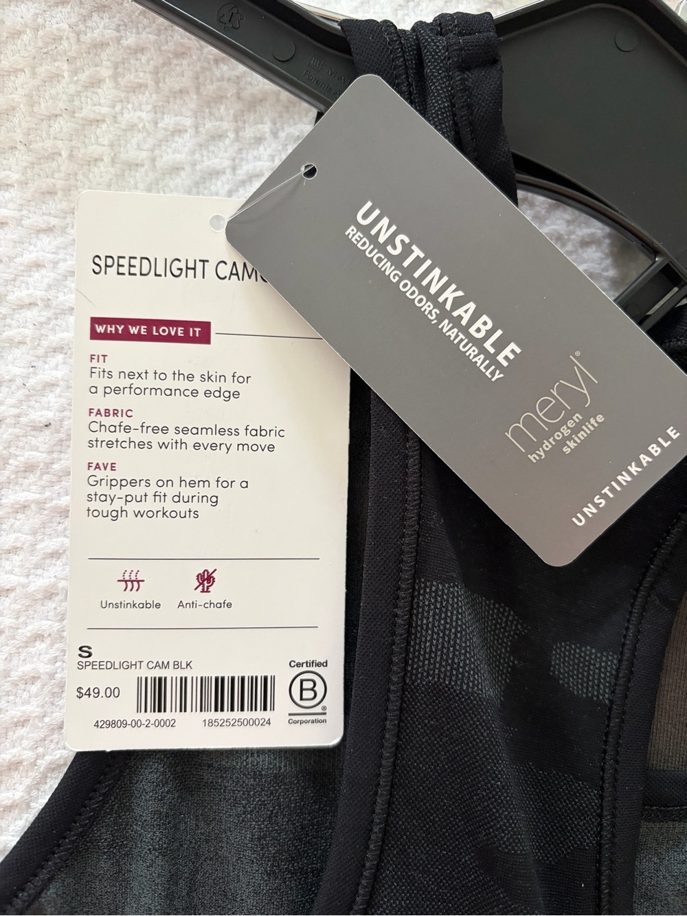 Athleta Speedlight Black Camo Racerback Tank Small - Picture 7 of 7